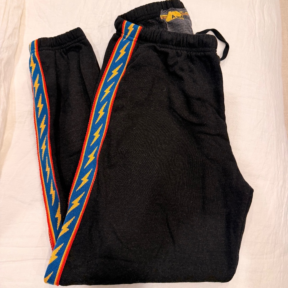 Aviator Nation Bolt Stripe Sweatpants Size Medium Excellent Condition